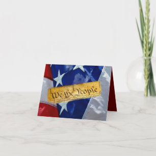 We The People American Flag Card