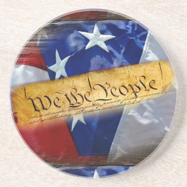 We The People American Flag Coaster (Front)