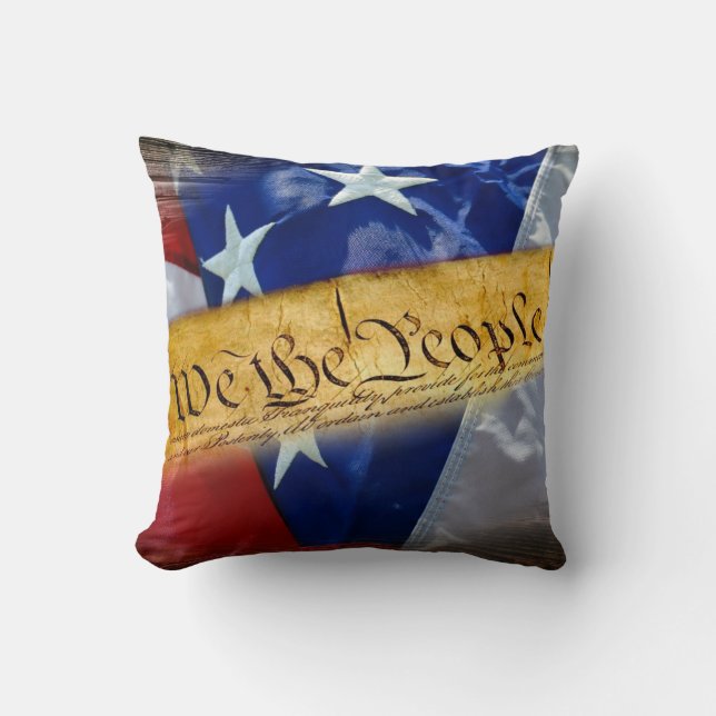 We The People American Flag Cushion (Front)
