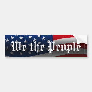 We the People American Flag Decal
