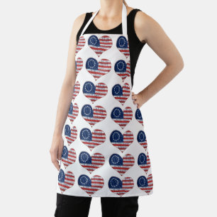 We The People American Flag Heart Apron