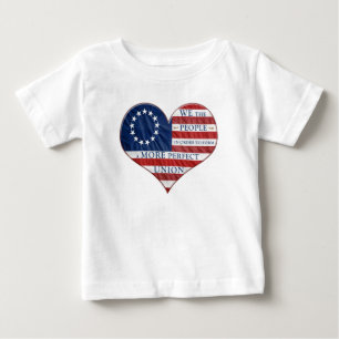 We The People American Flag Heart Baby T-Shirt