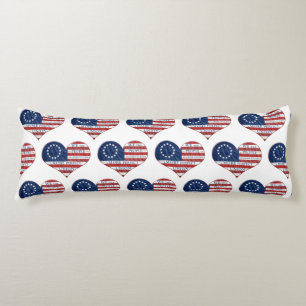 We The People American Flag Heart Body Cushion