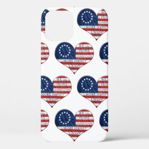 We The People American Flag Heart iPhone 12 Case