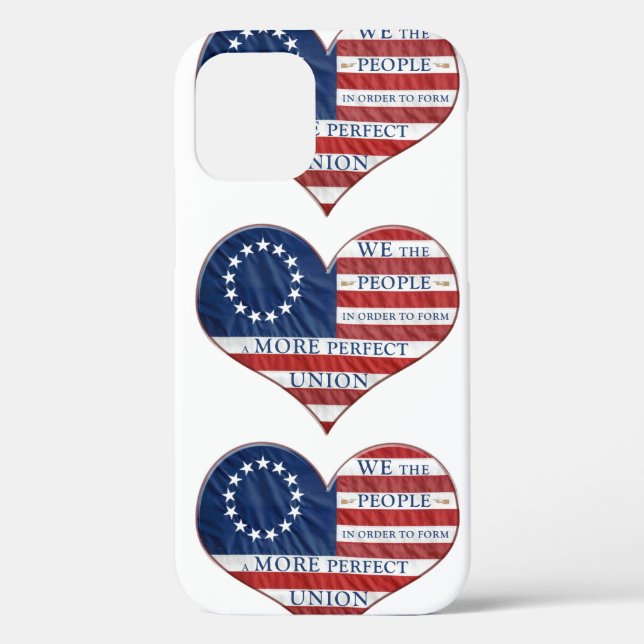 We The People American Flag Heart Case-Mate iPhone Case (Back)