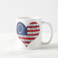 We The People American Flag Heart