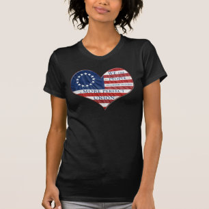 We The People American Flag Heart T-Shirt