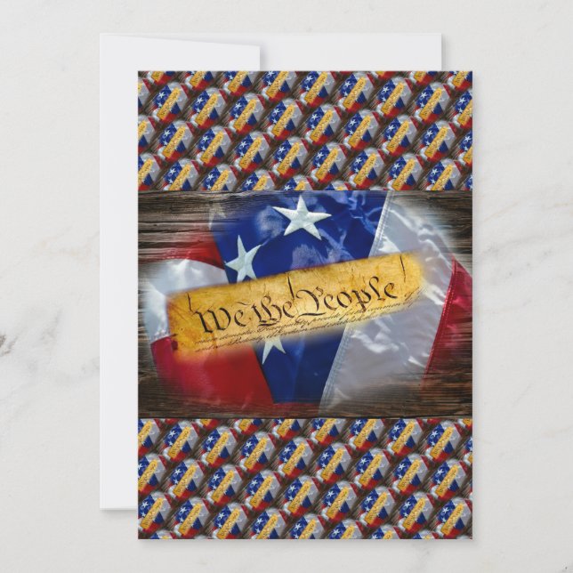 We The People American Flag Holiday Card (Front)