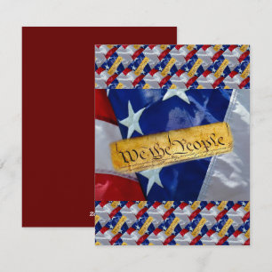 We The People American Flag Holiday Card