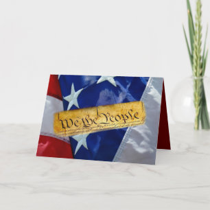 We The People American Flag Holiday Card