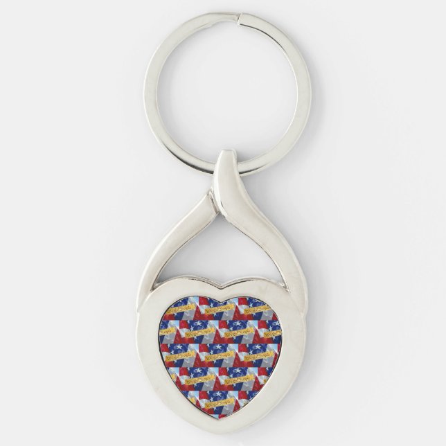 We The People American Flag Key Ring (Front)