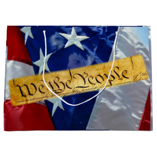 We The People American Flag Large Gift Bag