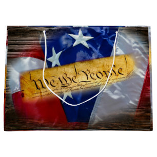 We The People American Flag Large Gift Bag