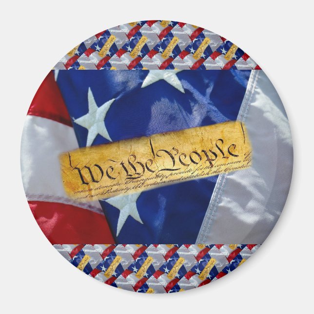 We The People American Flag Magnet (Front)