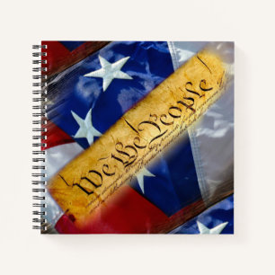 We The People American Flag Notebook
