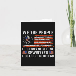 We The People American Flag Patriotic 1776 Usa Ret Card