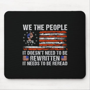 We The People American Flag Patriotic 1776 Usa Ret Mouse Mat