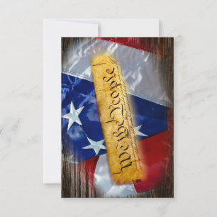 We The People American Flag RSVP Card