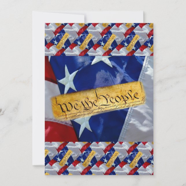 We The People American Flag Thank You Card (Front)