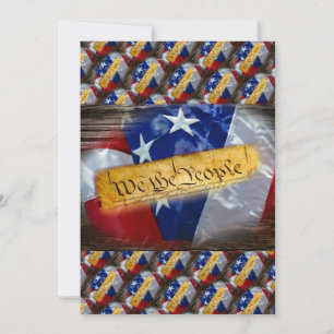 We The People American Flag Thank You Card