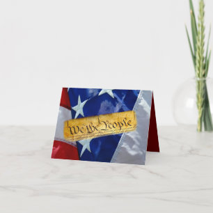We The People American Flag Thank You Card