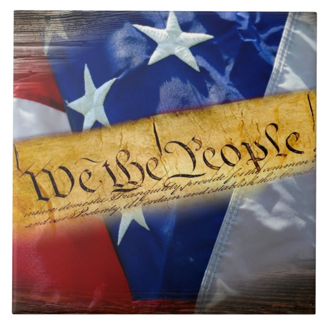 We The People American Flag Tile (Front)