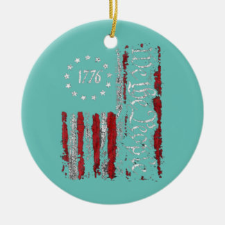 We The People American History 1776 Independence Ceramic Tree Decoration