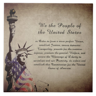 We the People American Patriotic Tile