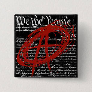 We The People: Anarchy 15 Cm Square Badge