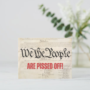 We the People Are Pissed Off Vintage Look  Postcard