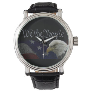 We The People Bald Eagle Stars & Stripes Patriotic Watch