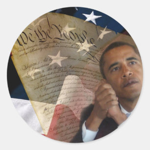 We the People...Barack Obama & the Constitution Classic Round Sticker