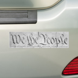 We the People: Black & White Photo Bumper Sticker | Zazzle