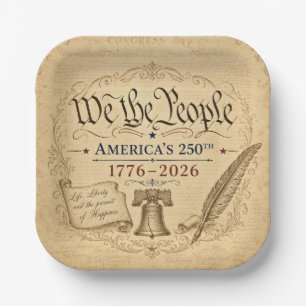 We the People Bowl Paper Plate