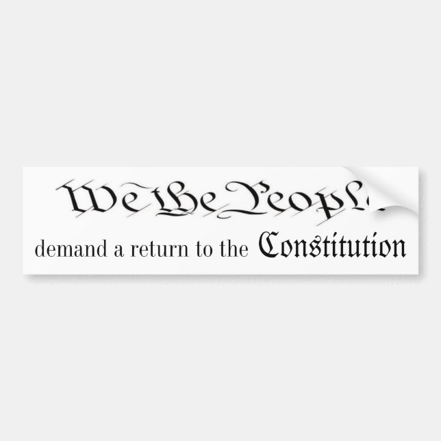 We The People Bumper Sticker (Front)