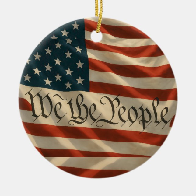 We the People Ceramic Tree Decoration (Front)