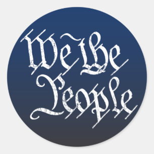 We The People Classic Round Sticker