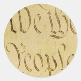 We The People Classic Round Sticker