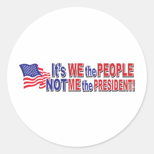 We-The-People Classic Round Sticker (Front)