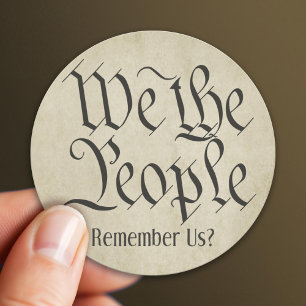 We the People! Classic Round Sticker