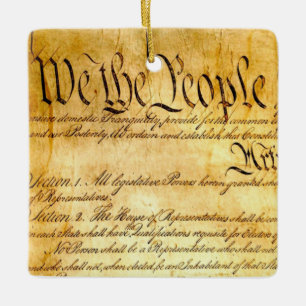 We the People - Constituion Ceramic Ornament