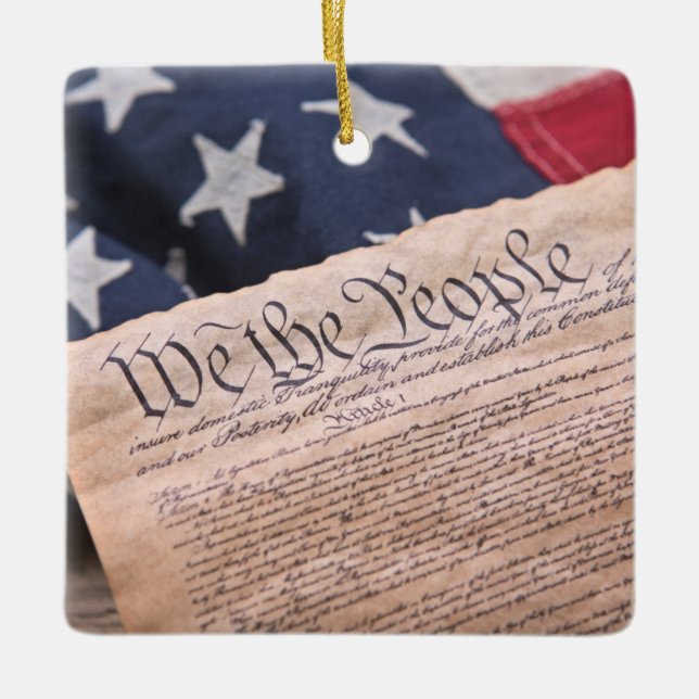 We the People Constitution Ceramic Ornament (Front)