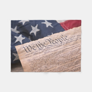 We the People Constitution Fleece Blanket