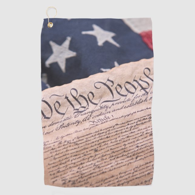 We the People Constitution Golf Towel (Front)