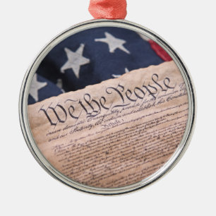 We the People Constitution Metal Tree Decoration