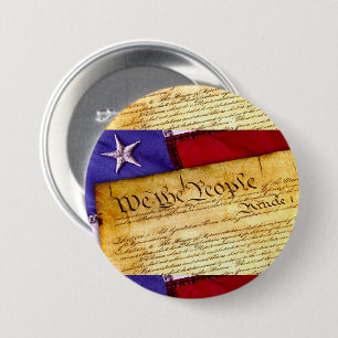 We the People Constitution of the United States 7.5 Cm Round Badge