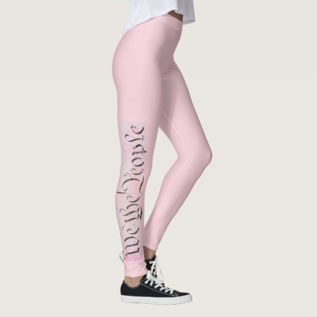 We the People Constitution Pink Resistance Leggings (Right)