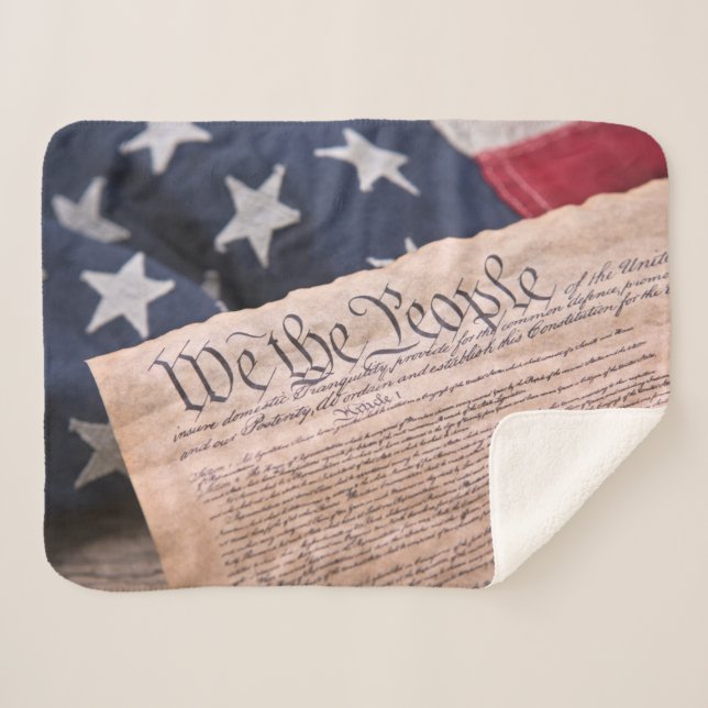 We the People Constitution Sherpa Blanket (Front (Horizontal))