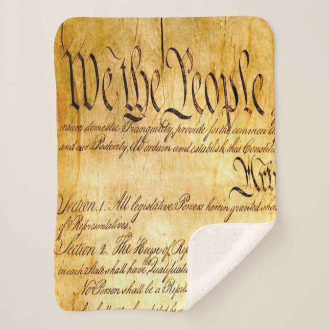 We the People - Constitution Sherpa Blanket (Front)