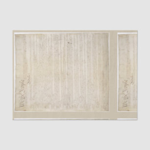 We the People Constitution Vintage Decoupage Tissue Paper